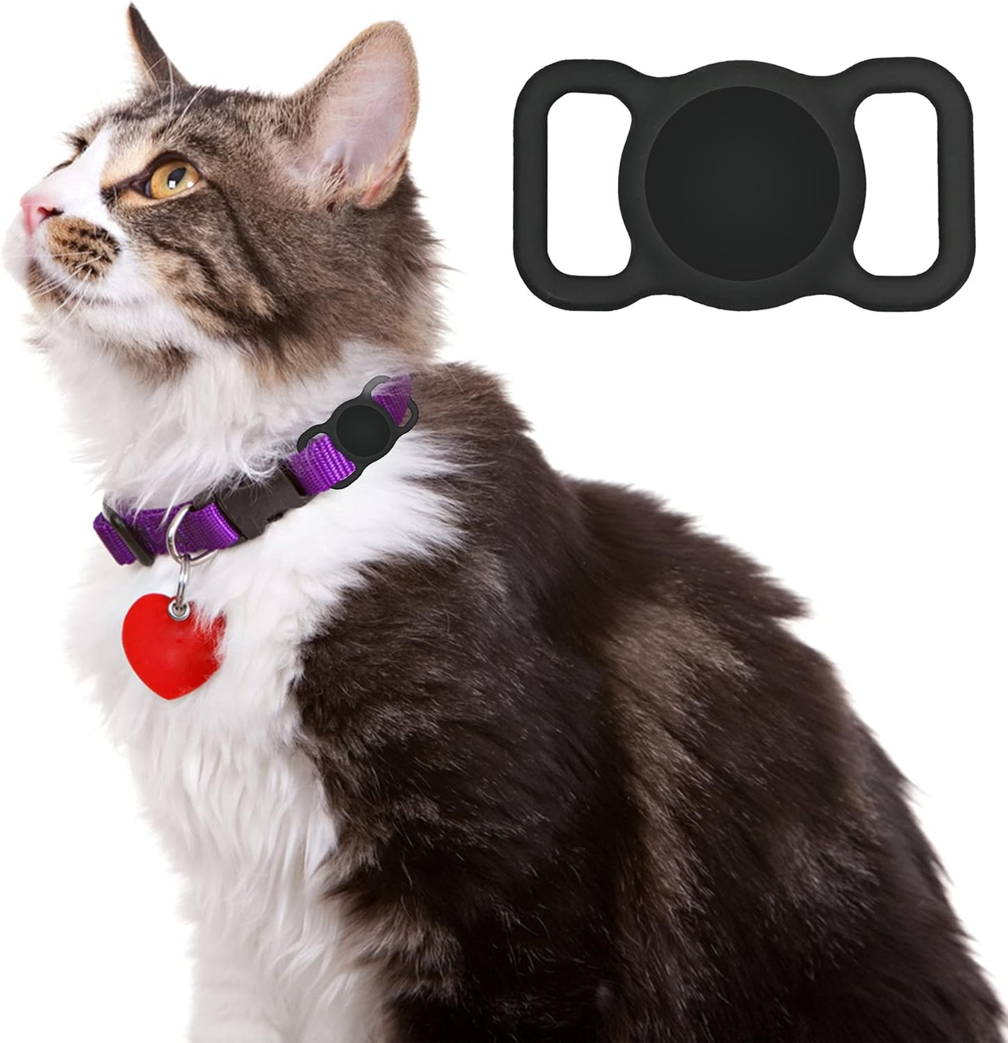 Premium Red Silicone Dog Collar Finder Holder - Lightweight, Durable, Ideal for Collars and Backpacks