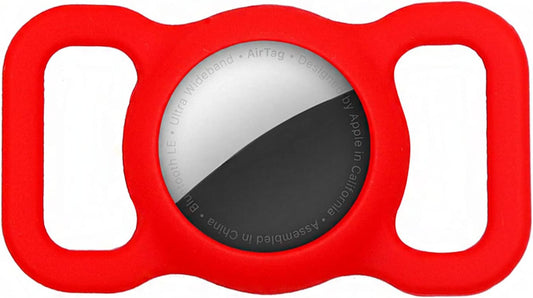 Premium Red Silicone Dog Collar Finder Holder - Lightweight, Durable, Ideal for Collars and Backpacks