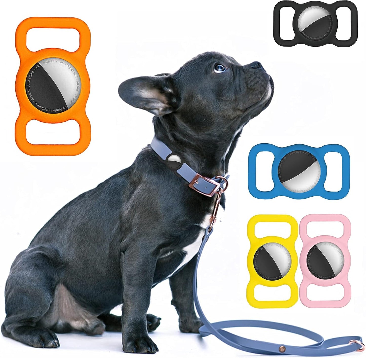 Premium Red Silicone Dog Collar Finder Holder - Lightweight, Durable, Ideal for Collars and Backpacks
