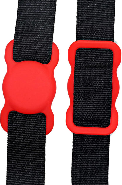 Premium Red Silicone Dog Collar Finder Holder - Lightweight, Durable, Ideal for Collars and Backpacks